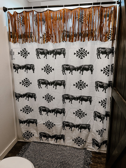 Fringed out Shower Curtain