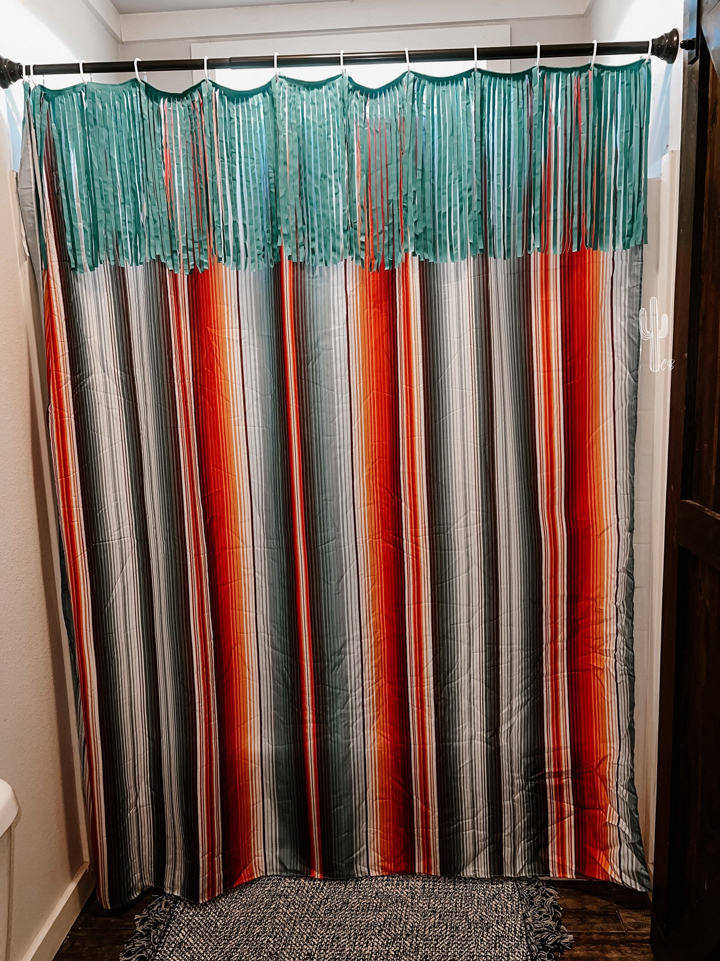 Fringed out Shower Curtain